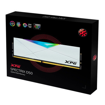 ADATA XPG SPECTRIX D50 RGB White 16GB (2x8GB) DDR4 3200 Kit AX4U32008G16A-DW50