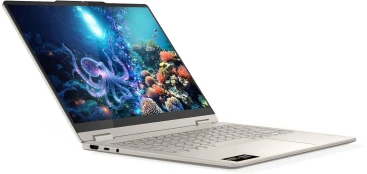 Ноутбук Lenovo Yoga 7 14AKP10 Ryzen AI 5 340 24Gb SSD1Tb AMD Radeon 840M 14" OLED Touch WUXGA (1920x1200) без ОС beige WiFi BT Cam (83JR0060RK)