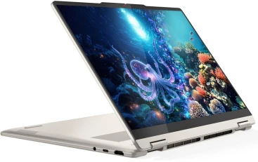 Ноутбук Lenovo Yoga 7 14AKP10 Ryzen AI 5 340 24Gb SSD1Tb AMD Radeon 840M 14" OLED Touch WUXGA (1920x1200) без ОС beige WiFi BT Cam (83JR0060RK)