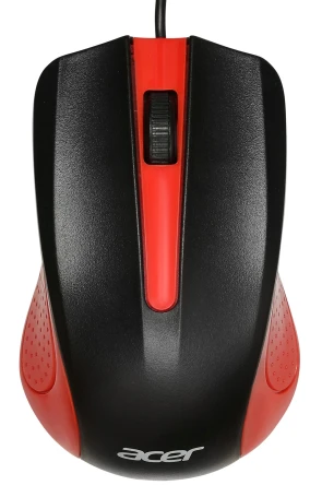 Acer OMW012, проводная, 1200dpi, черный/красный