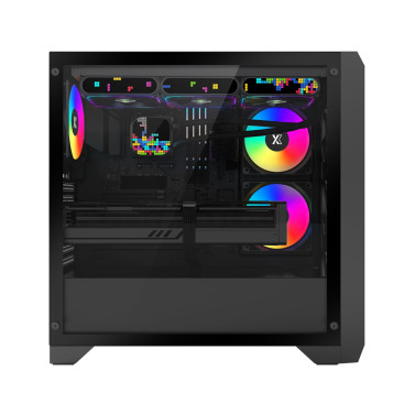 XASTRA A500 4ARGB, ATX, 4x120mm ARGB, Black, A500-BK-FC120ARGB-4F-GL