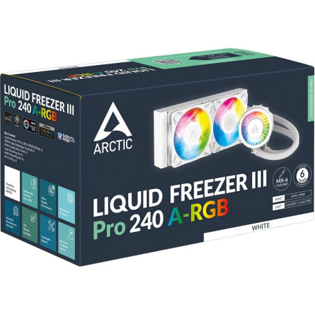 Arctic Liquid Freezer III Pro 240 A-RGB, LGA1851/1700/1200/115X/AM5/AM4, ACFRE00186A, белый
