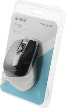 A4Tech Fstyler FG35, беспроводная, 2000dpi, серый/черный