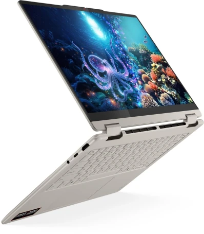 Ноутбук Lenovo Yoga 7 14AKP10 Ryzen AI 7 350 24Gb SSD1Tb AMD Radeon 860M 14" OLED Touch WUXGA (1920x1200) без ОС beige WiFi BT Cam (83JR0062RK)