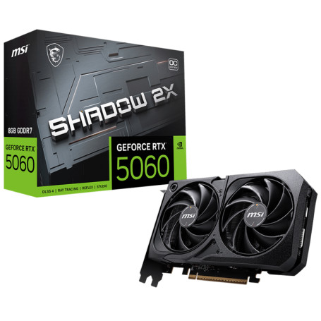 MSI NVIDIA GeForce RTX 5060 SHADOW 2X OC 8GB GDDR7 128bit 3xDP HDMI 2FAN (RTX 5060 8G SHADOW 2X OC)