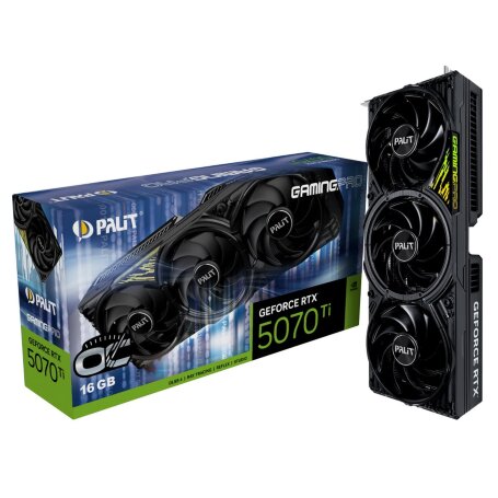 Palit NVIDIA GeForce RTX 5070 Ti GAMINGPRO OC 16GB GDDR7 256bit 3xDP HDMI 3FAN (NE7507TS19T2-GB2031A)