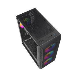 Powercase Mistral S4B, ATX, 4x120mm FRGB, Black, CMSB-L4