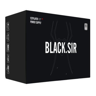 1STPLAYER BLACK.SIR 500W, ATX 2.4, 80 PLUS Standard, Black, SR-500W
