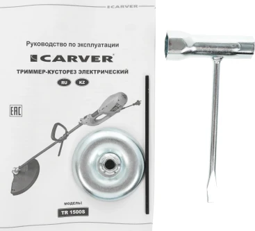 Триммер электрический Carver TR-1500S 1200Вт 1.35л.с. разбор.штан. реж.эл.:леска/нож