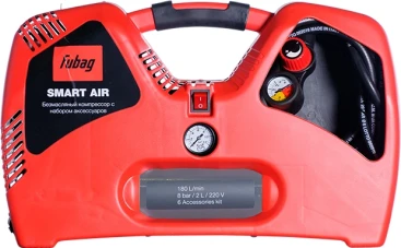 Компрессор поршневой Fubag Smart Air безмасляный 180л/мин 2л 1100Вт красный/черный