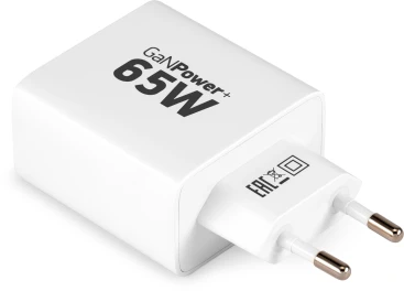 Сетевое зар./устр. Digma Pro DPW6B 65W 3.25A (PD+QC) 2хUSB-C/USB-A универсальное белый (DPW6B5GX12WH)