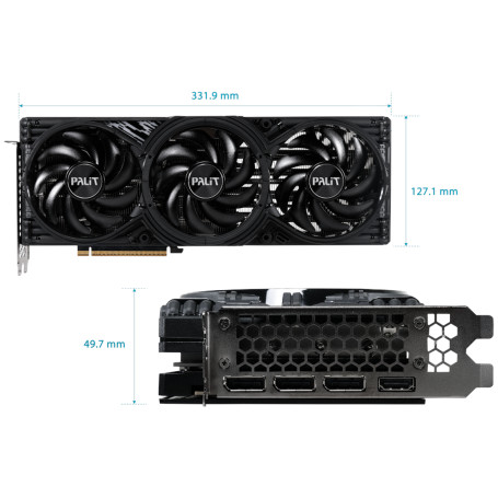 Palit NVIDIA GeForce RTX 5070 Ti GAMINGPRO-S OC 16GB GDDR7 256bit 3xDP HDMI 3FAN (NE7507TS19T2-GB2031U)