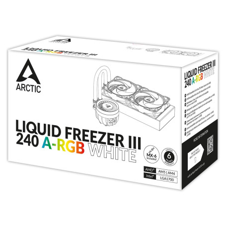 Arctic Liquid Freezer III-240 A-RGB, LGA1851/1700/1200/115X/AM5/AM4, ACFRE00150A, белый