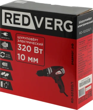 Шуруповерт RedVerg RD-SD320/1 320Вт патрон:быстрозажимной