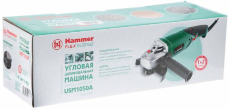 Углошлифовальная машина Hammer Flex USM1050A 1050Вт 11000об/мин рез.шпин.:M14 d=125мм (28444)