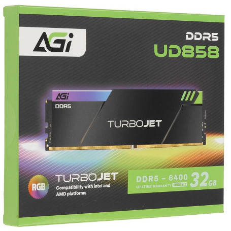 AGI Turbojet RGB 32GB (2x16GB) DDR5 6400MHz AGI6IPC16UD858-DC