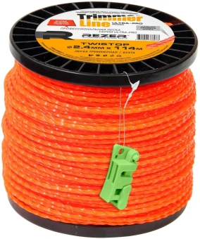 Леска для садовых триммеров Rezer Ultra-pro TWISTOP d=2.4мм L=114м (03.007.00103)