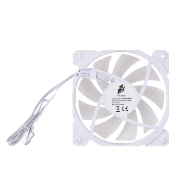 Вентилятор 1STPLAYER F7 White / 120mm ARGB 3pin 5V PWM 4pin 12V 600-1800rpm 56.34cfm 36.99dBA / F7-WH / BULK