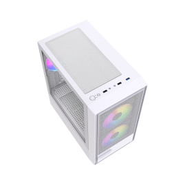 Powercase Mistral SM02 ARGB, mATX, 3x120mm ARGB, White, CMMSM02W-A3