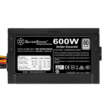 Silverstone SST-ST60F-ES230 V1.0, 600W, 80 PLUS, SST-ST60F-ES230, черный