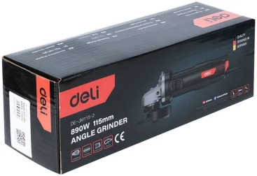 Углошлифовальная машина Deli DE-JM115-2E 890Вт 12000об/мин рез.шпин.:M14 d=115мм