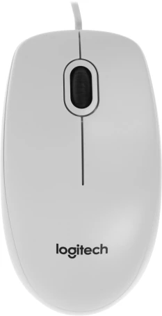 Logitech B100, проводная, 1000dpi, белый