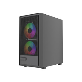 Powercase Mistral SM02 ARGB, mATX, 3x120mm ARGB, Black, CMMSM02B-A3