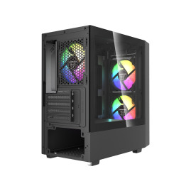 Powercase Mistral SM02 ARGB, mATX, 3x120mm ARGB, Black, CMMSM02B-A3