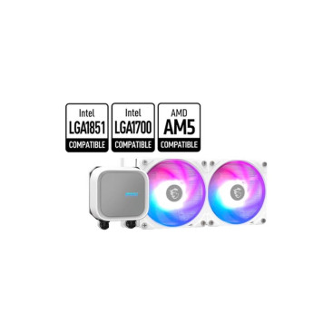 MSI MAG CORELIQUID A13 240 White, LGA1851/1700/1200/115X/AM5/AM4, 306-7ZWCA21-L80, белый