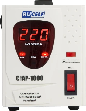 Стабилизатор напряжения Rucelf СтАР-1000 1кВА однофазный белый