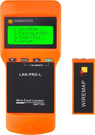 Тестер кабельный Lanmaster LAN-PRO-L оранжевый/черный