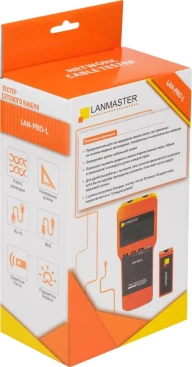 Тестер кабельный Lanmaster LAN-PRO-L оранжевый/черный
