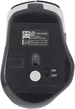 Оклик 516MW, беспроводная, 1600dpi, черный/серебристый