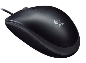 Logitech B100, проводная, 1000dpi, черный (910-003357)