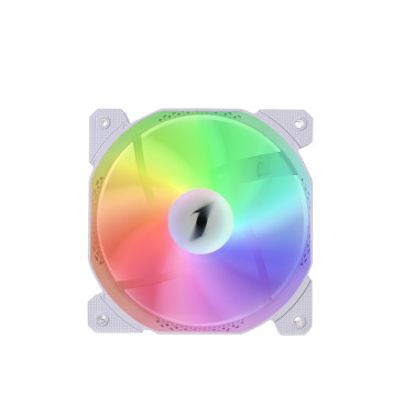 Вентилятор 1STPLAYER F7R White / 120mm Reverse ARGB 3pin 5V PWM 4pin 12V 600-1800rpm 56.34cfm 36.99dBA / F7R-WH / BULK