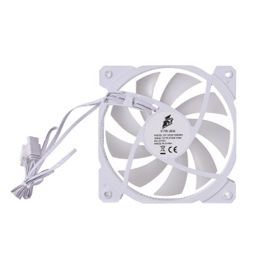 Вентилятор 1STPLAYER F7R White / 120mm Reverse ARGB 3pin 5V PWM 4pin 12V 600-1800rpm 56.34cfm 36.99dBA / F7R-WH / BULK