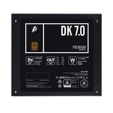 1STPLAYER DK PREMIUM 700W, ATX 2.4, 80 PLUS Bronze, Black, PS-700AX