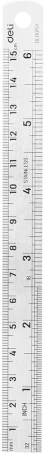 Линейка Deli DL8015Y измерительная дл.15см