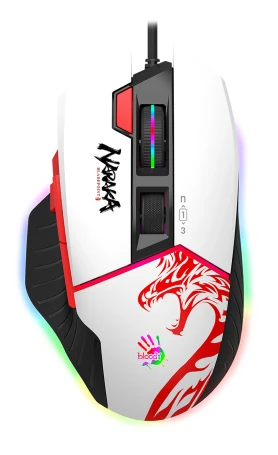 A4Tech Bloody W95 Max Naraka, проводная, 12000dpi, белый/рисунок