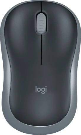 Logitech M185, беспроводная, 1000dpi, черный/серый