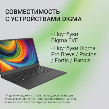 Блок питания Digma DM-U70 автоматический 70W 5V-20V 3A от бытовой электросети