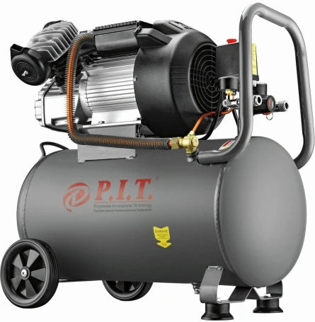 Компрессор поршневой P.I.T. PAC016003-2,5/50 безмасляный 350л/мин 50л 2500Вт серый/черный