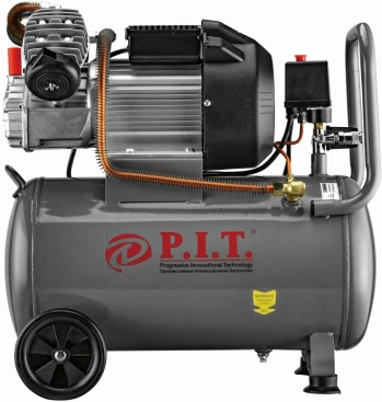 Компрессор поршневой P.I.T. PAC016003-2,5/50 безмасляный 350л/мин 50л 2500Вт серый/черный