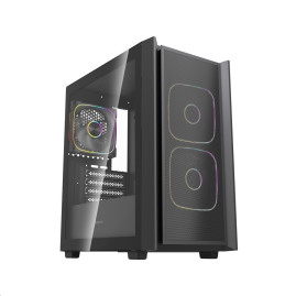 Powercase Mistral SM03 ARGB, mATX, 3x120mm ARGB, Black, CMMSM03B-A3