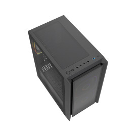 Powercase Mistral SM03 ARGB, mATX, 3x120mm ARGB, Black, CMMSM03B-A3