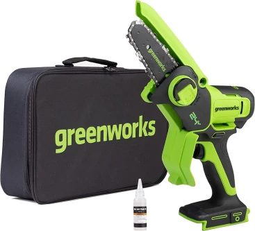 Цепная пила Greenworks G24MCS10 дл.шины:4"(10cm) 1аккум. 2Ач ЗУ (2008207UA)