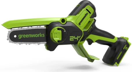 Цепная пила Greenworks G24MCS10 дл.шины:4"(10cm) 1аккум. 2Ач ЗУ (2008207UA)