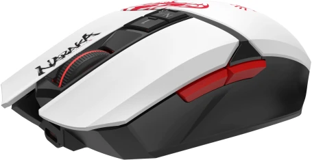 A4Tech Bloody R36 Ultra, беспроводная, 12000dpi, белый/черный/красный