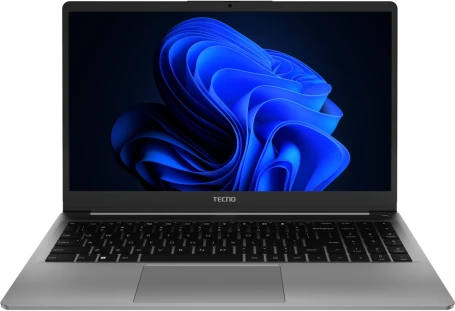 Ноутбук Tecno MegaBook K15SRA Core i3 1315U 8Gb SSD512Gb Intel UHD Graphics 15.6" IPS FHD (1920x1080) Windows 11 Home grey WiFi BT Cam 6060mAh (71003300531)