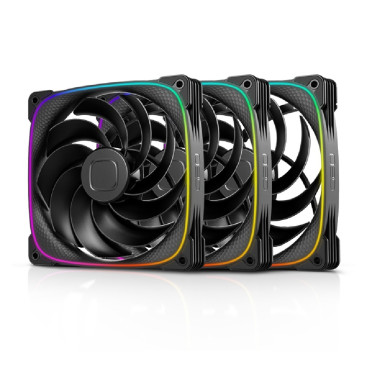Вентилятор Geometric Future Squama 2503RB-14 Reverse Black / 140mm, PWM, 2100 RPM, 71.80 CFM, 34.0 dBA, 5V ARGB / 1F2503R114000